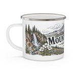 Mount Rainier National Park Vintage Enamel Camping Mug | 12oz National Park Hiking Gift