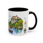 Bled Illustrated Travel Mug | Slovenia Souvenir Accent Coffee Mug | 11oz 15oz Ceramic Cup