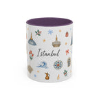 Istanbul Christmas Mug | Watercolor Travel Souvenir | Holiday Gift | Accent Ceramic Coffee Cup 11oz 15oz