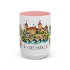 Nuremberg Illustrated Travel Mug | City Souvenir Accent Coffee Mug | 11oz 15oz Ceramic Cup