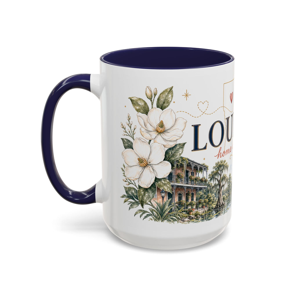 Louisiana Home State Mug | Moving Away Gift | Long Distance Friendship Coffee Cup | 11oz 15oz Accent Mug