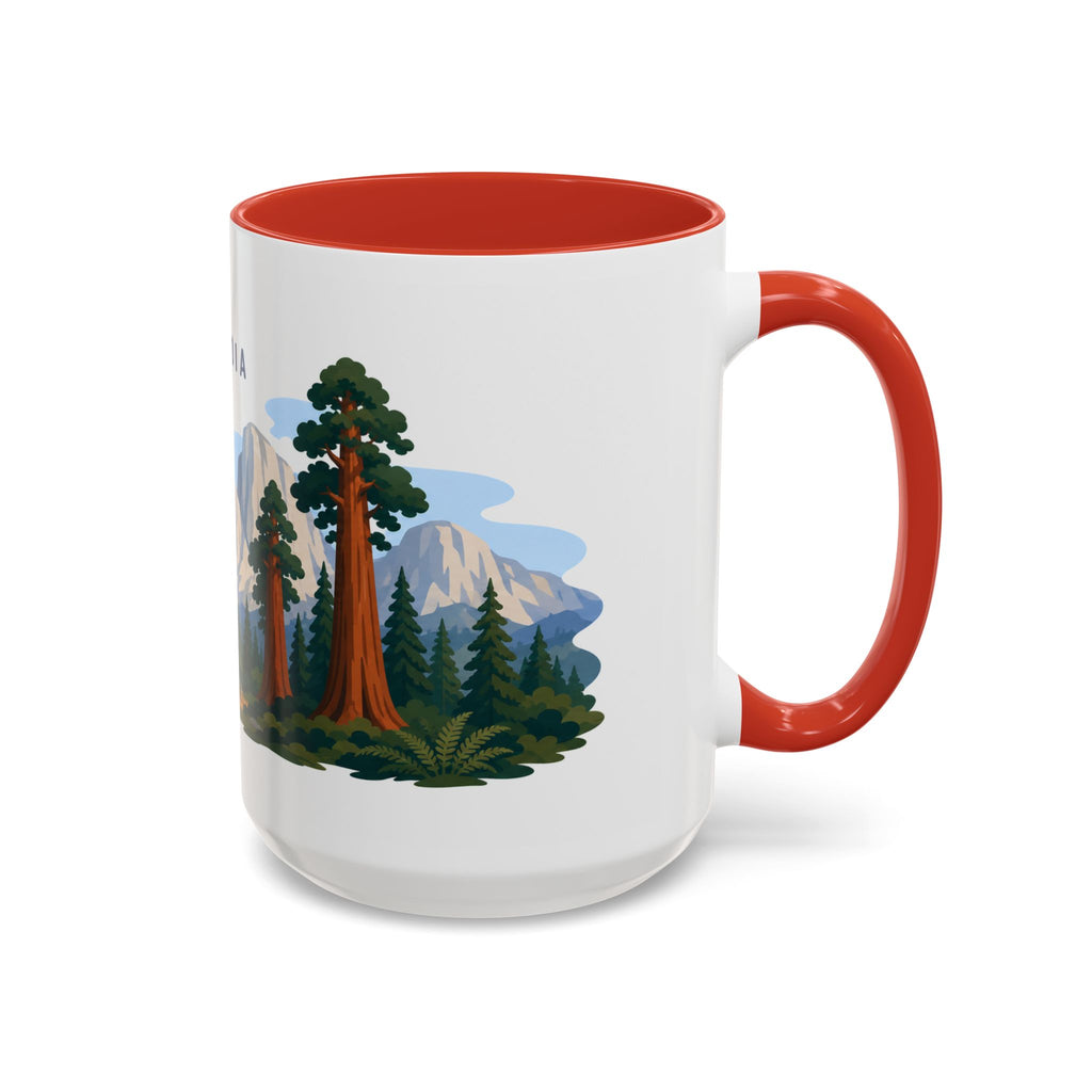 Sequoia National Park Coffee Mug | Solid Color Block Park Souvenir | 11oz 15oz Accent Mug