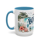 Boracay Coffee Mug | Travel Destination Souvenir Gift | Accent Color Ceramic 11oz 15oz