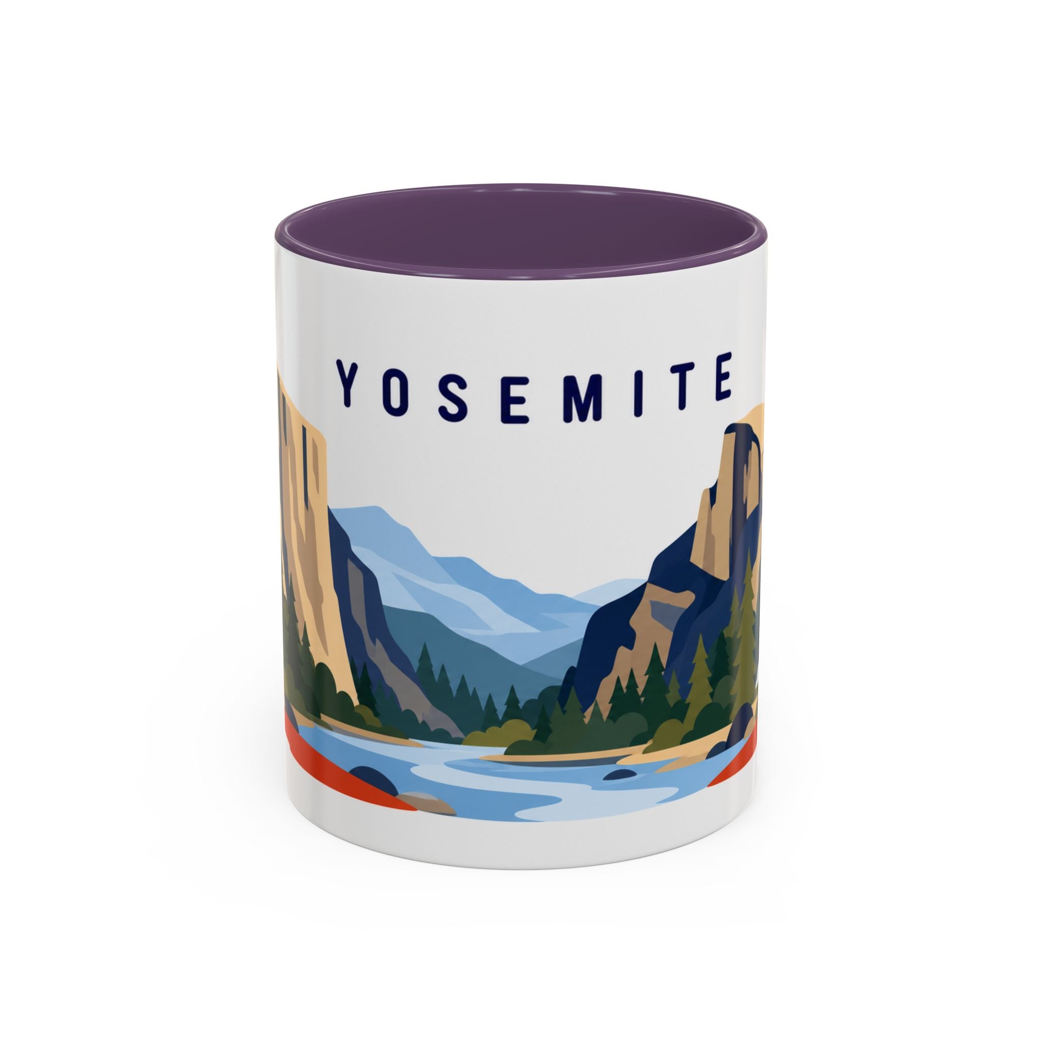 Yosemite Coffee Mug | Travel Destination Souvenir Gift | Accent Color Ceramic 11oz 15oz