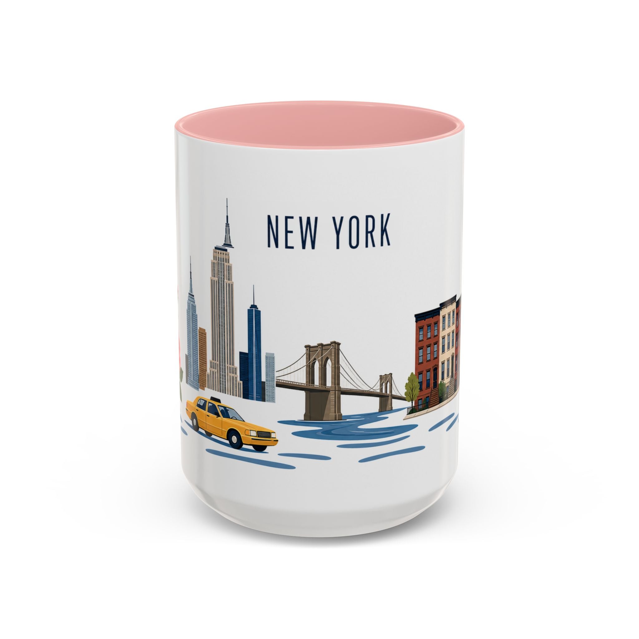 New York Coffee Mug | United States Travel Souvenir | Porcelain Decal City Gift | 11oz 15oz Accent Mug