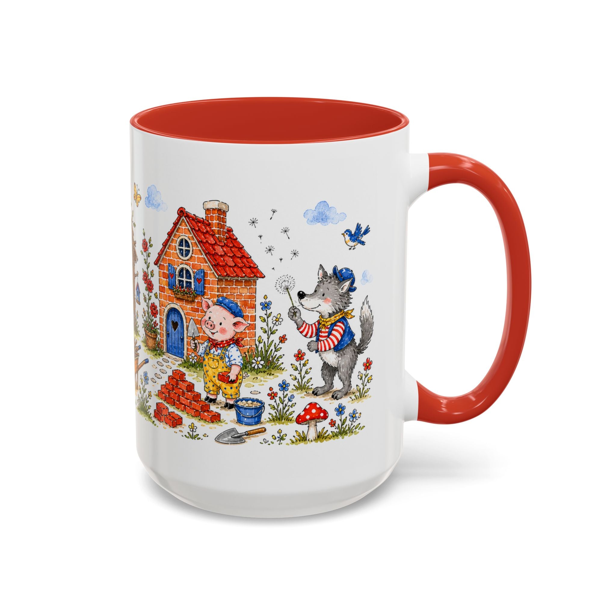 Three Little Pigs Mug | Storybook Fairy Tale Accent Coffee Mug | EveryLegend