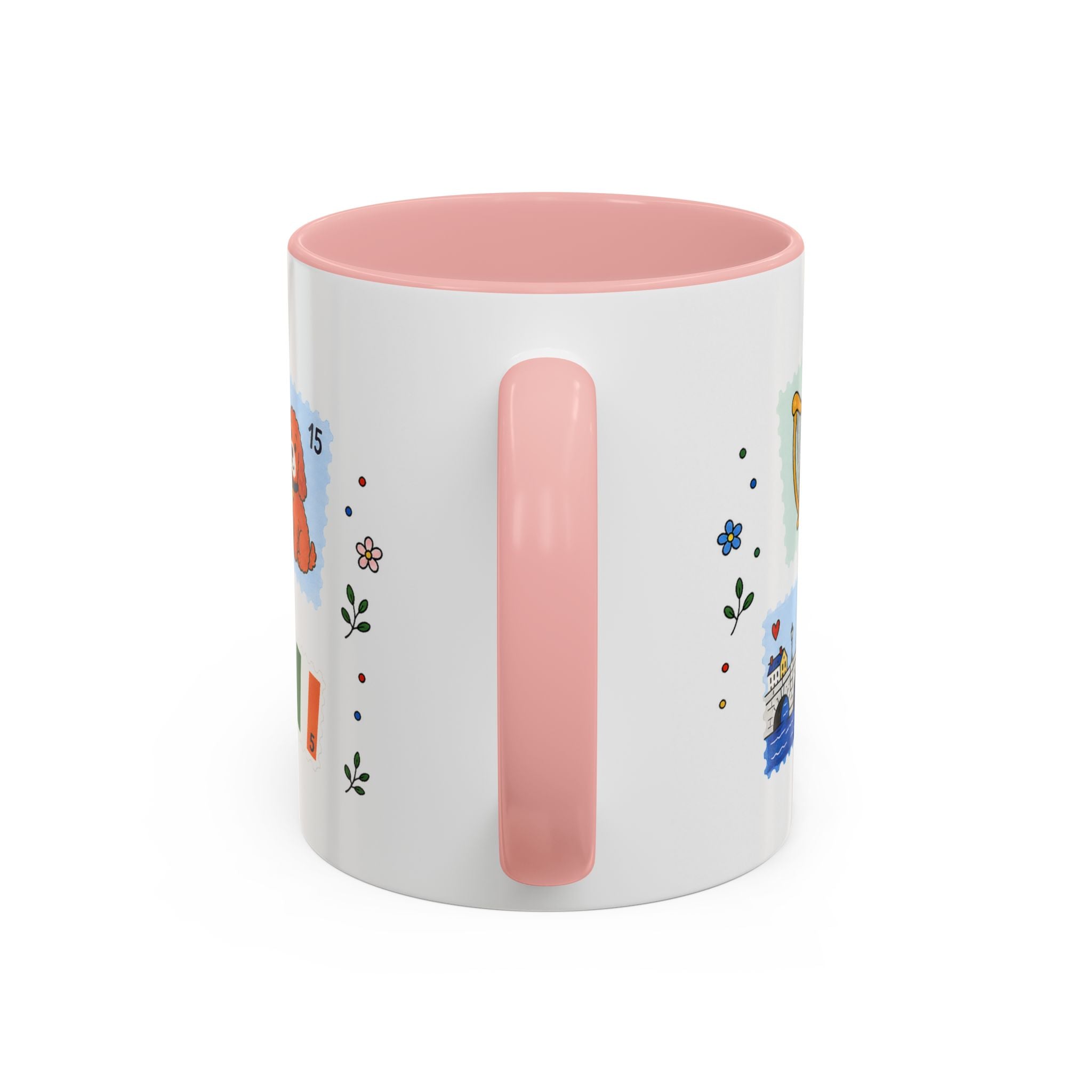 Dublin Coffee Mug | Postage Stamp Collage Mug | Travel Souvenir Accent Cup 11oz 15oz