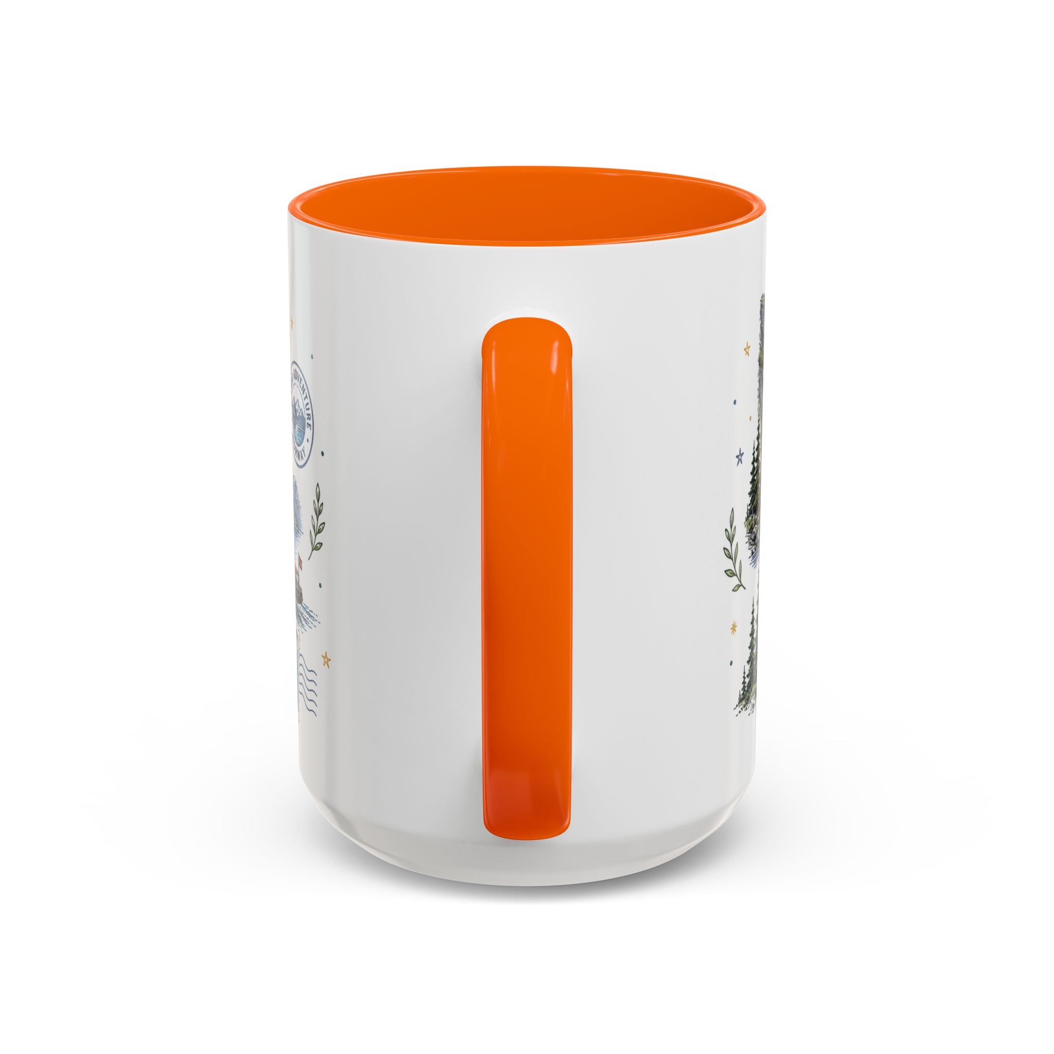 Norwegian Fjords Coffee Mug | Travel Destination Souvenir Gift | Accent Color Ceramic 11oz 15oz