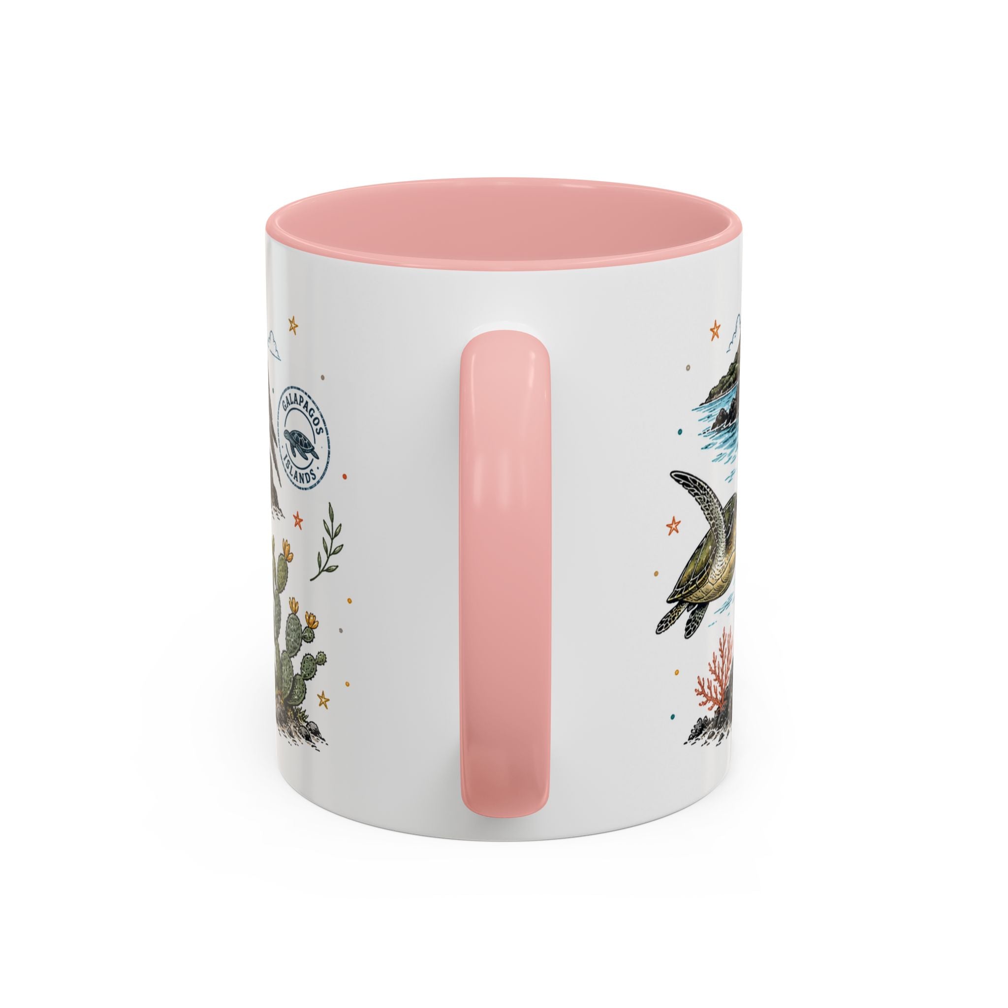 Galapagos Islands Coffee Mug | Travel Destination Souvenir Gift | Accent Color Ceramic 11oz 15oz