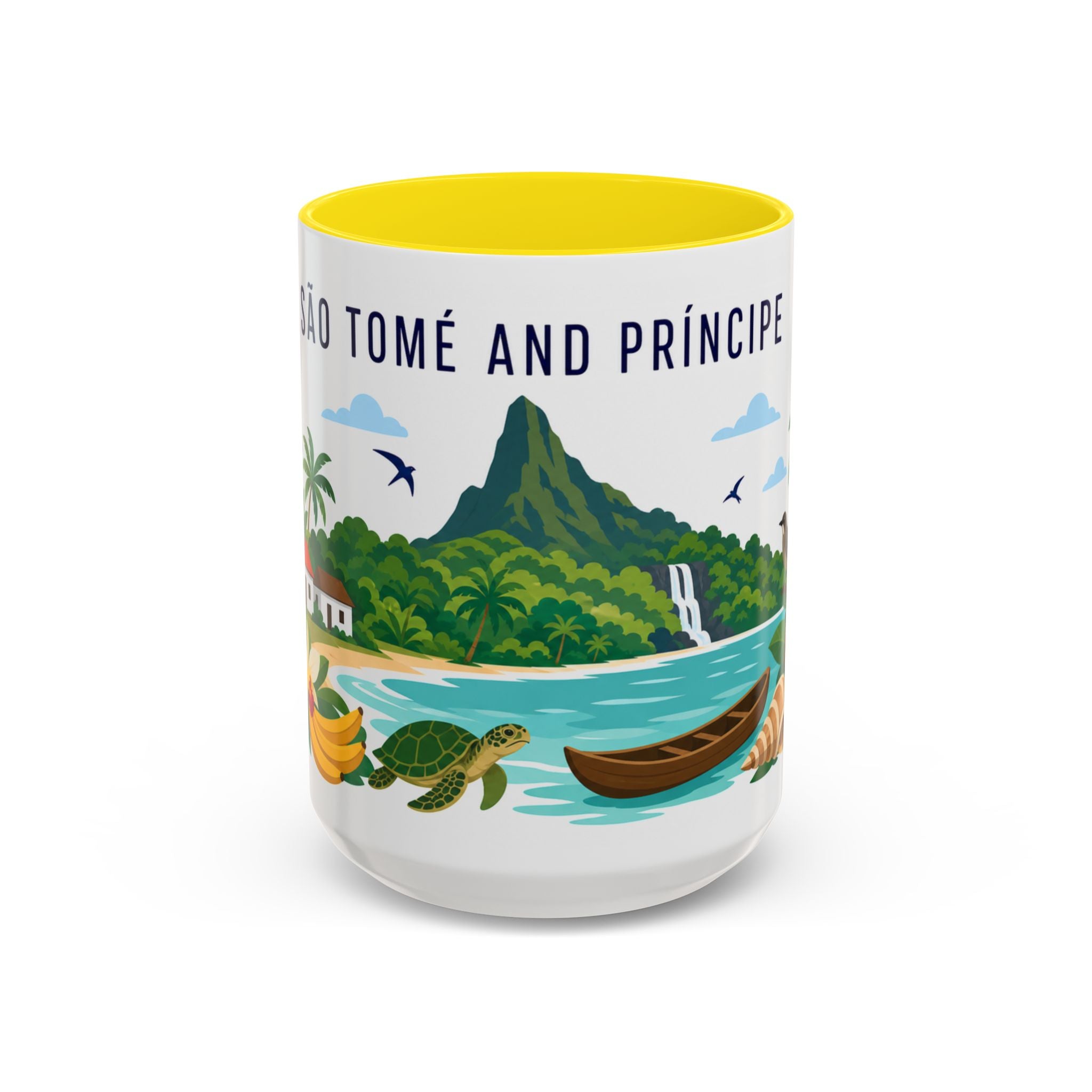 São Tomé and Príncipe Coffee Mug | Travel Souvenir Accent Mug | Country Gift Ceramic Cup 11oz 15oz