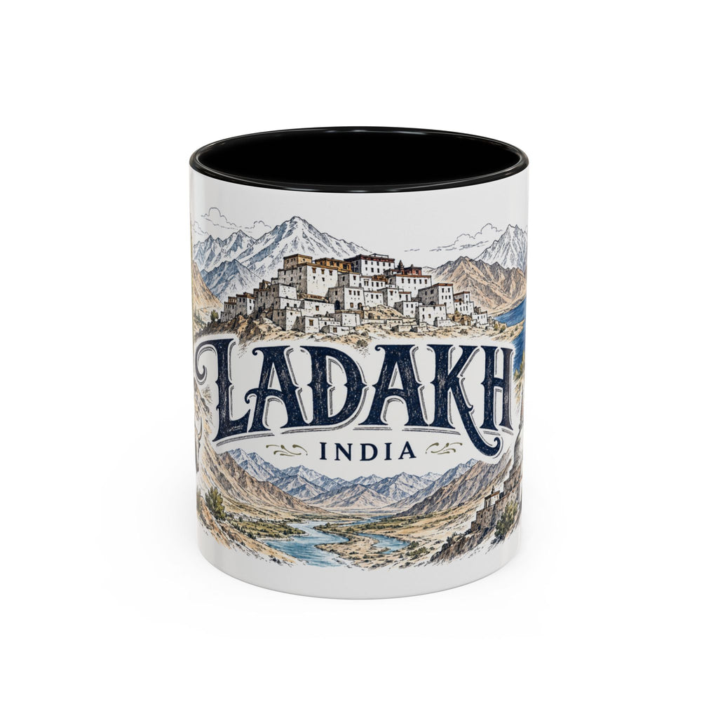 Ladakh Mug, India Travel Souvenir, Bucket List Gift, Accent Ceramic Coffee Mug 11oz 15oz