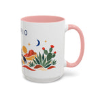 Scorpio Zodiac Coffee Mug | Scorpion and Desert Design | Astrology Birthday Gift | 11 oz 15 oz Ceramic Accent Mug