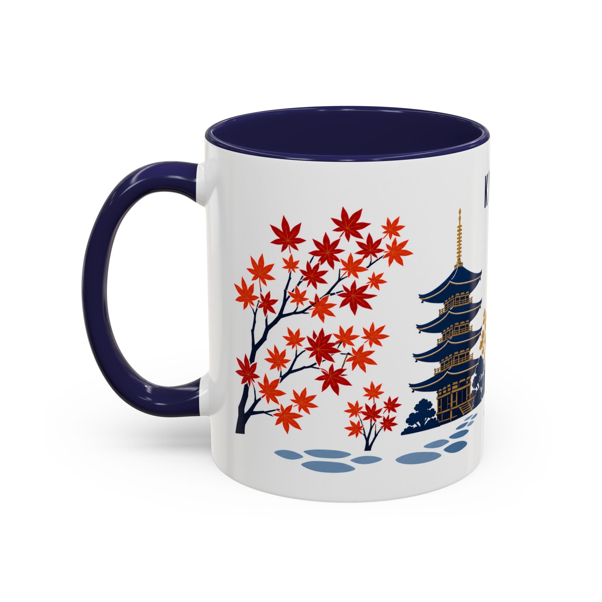 Kyoto Coffee Mug | Japan Travel Souvenir | Porcelain Decal City Gift | 11oz 15oz Accent Mug