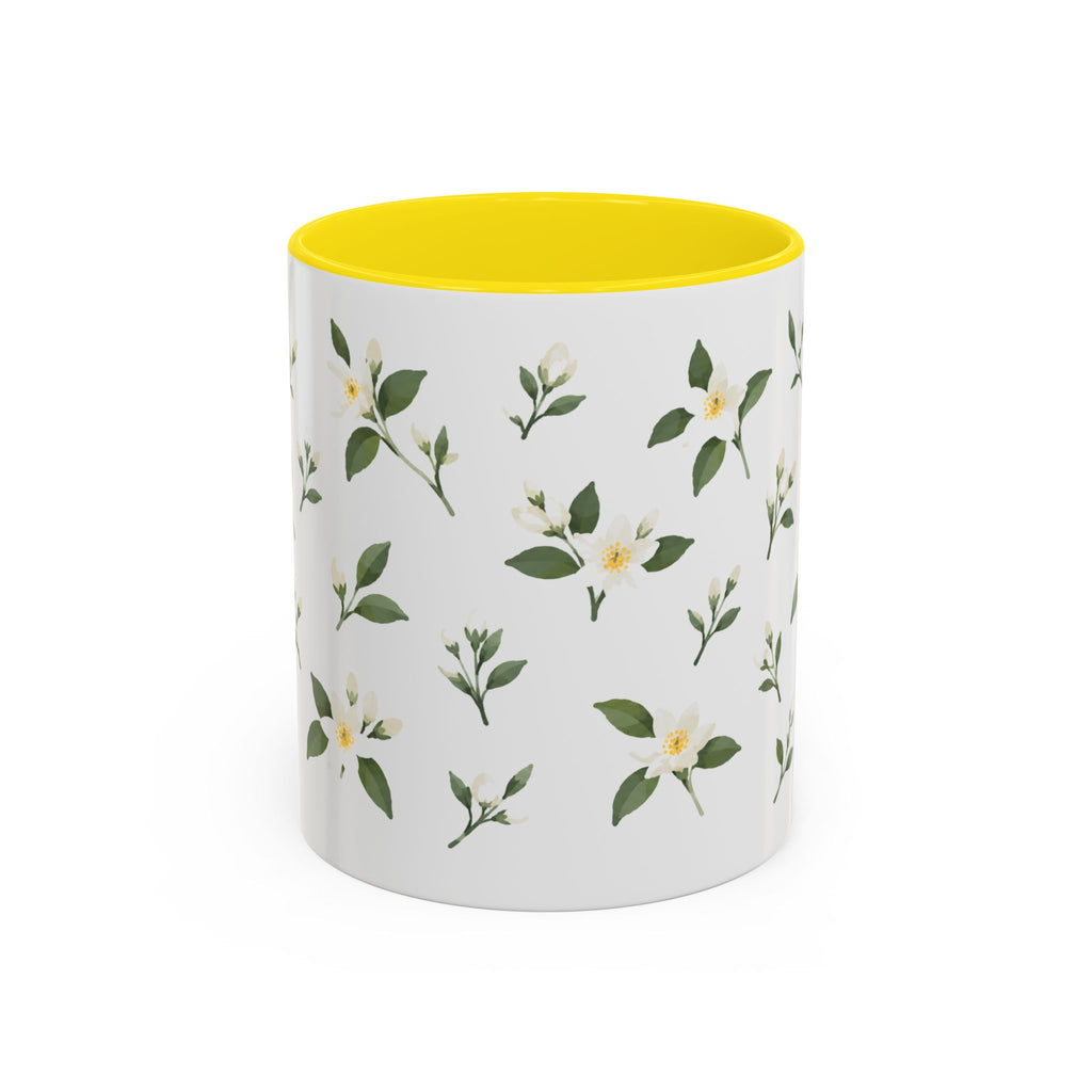 Florida Orange blossom Mug, State Flower Floral Coffee Cup, 11oz Botanical Gift