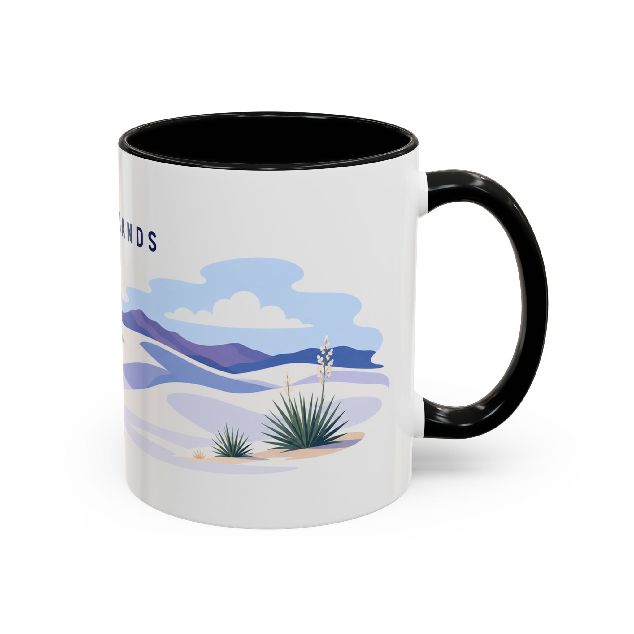 White Sands National Park Coffee Mug | Solid Color Block Park Souvenir | 11oz 15oz Accent Mug