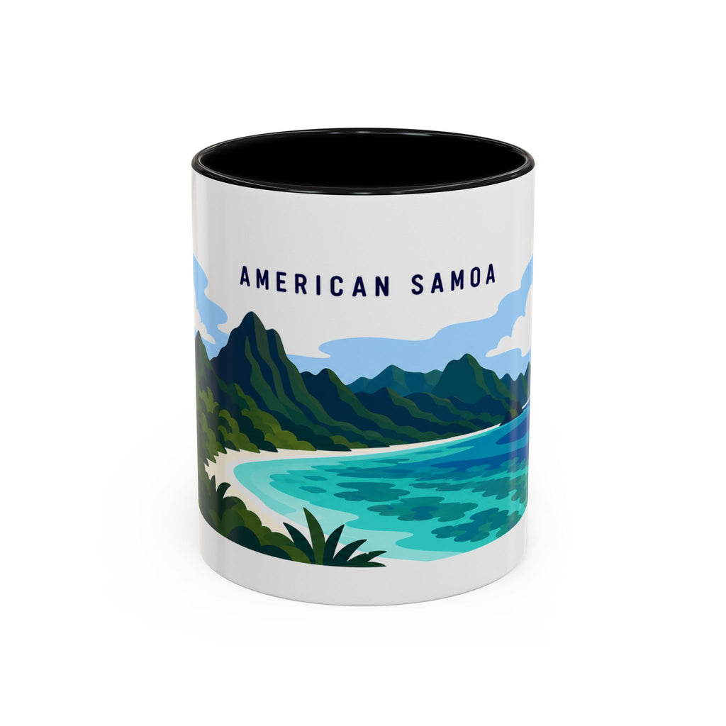 National Park of American Samoa Coffee Mug | Solid Color Block Park Souvenir | 11oz 15oz Accent Mug