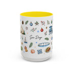 San Diego Christmas Mug | Watercolor City Souvenir, Holiday Travel Gift (11oz/15oz)