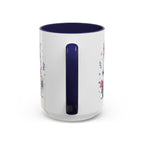 Santorini Coffee Mug | Travel Destination Souvenir Gift | Accent Color Ceramic 11oz 15oz
