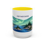Voyageurs National Park Coffee Mug | Solid Color Block Park Souvenir | 11oz 15oz Accent Mug