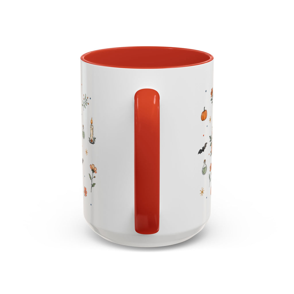 Black Cat Halloween Mug | Pumpkin Moon Watercolor Gift | Spooky Accent Cup 11oz 15oz
