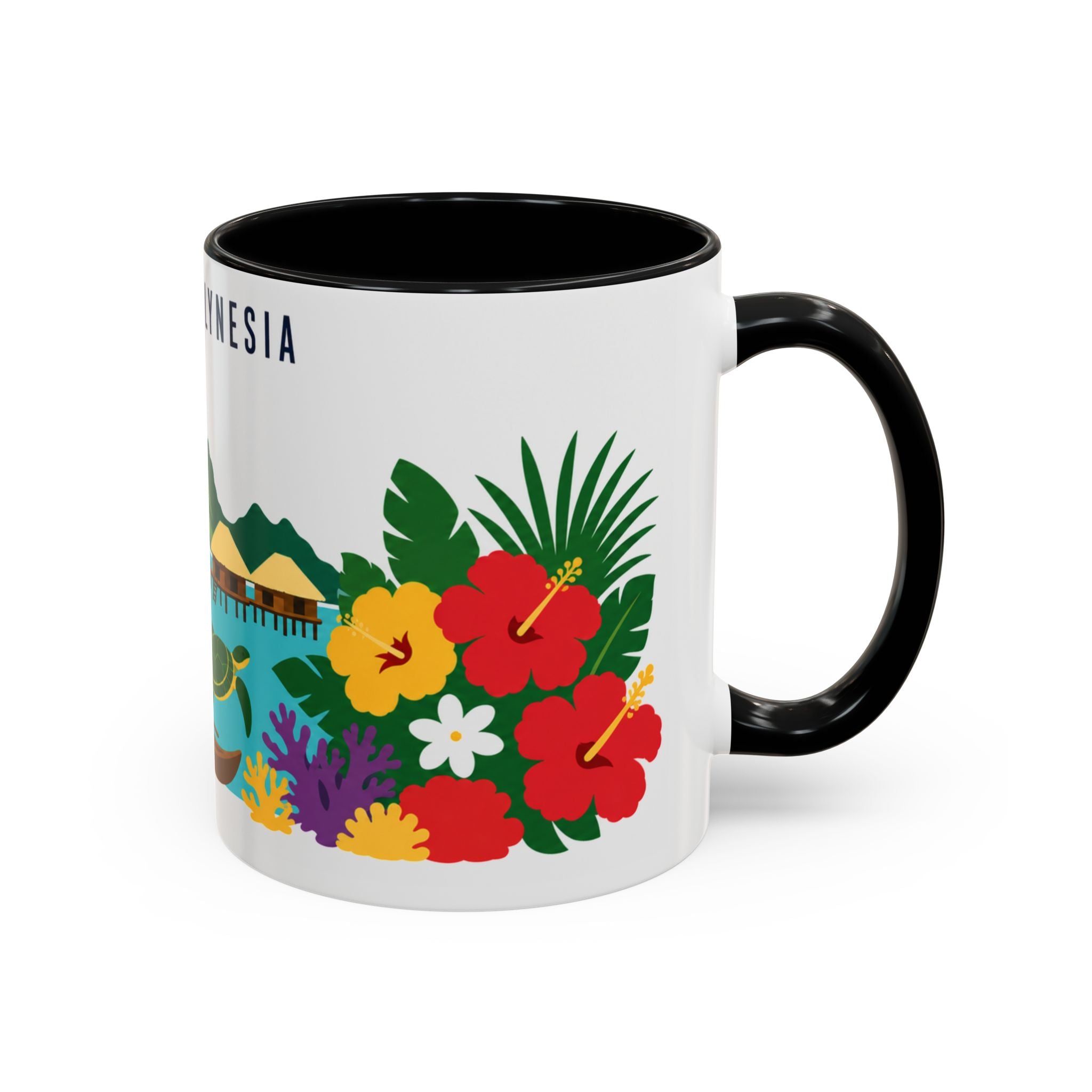 French Polynesia Coffee Mug | Travel Souvenir Accent Mug | Country Gift Ceramic Cup 11oz 15oz