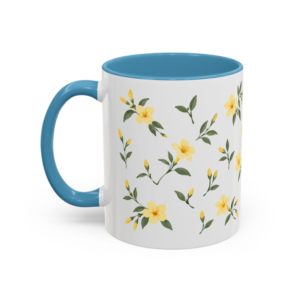 South Carolina Yellow Jessamine Mug, State Flower Floral Coffee Cup, 11oz Botanical Gift