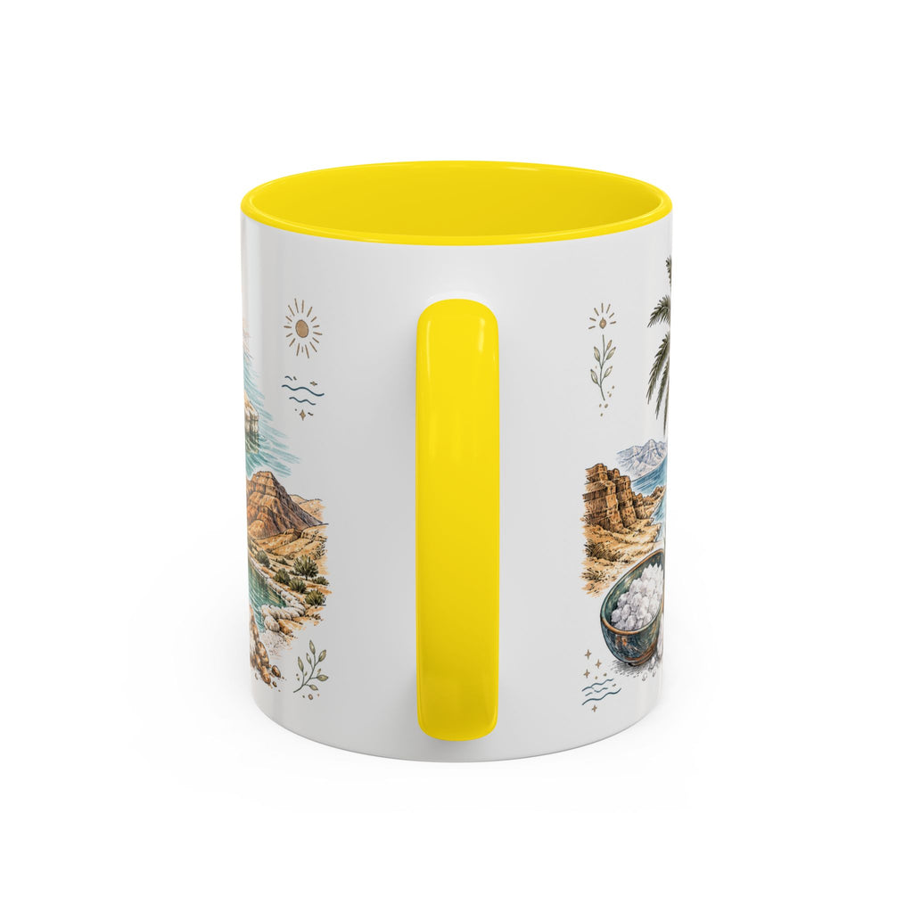 Dead Sea Mug, Jordan Travel Souvenir, Bucket List Gift, Accent Ceramic Coffee Mug 11oz 15oz