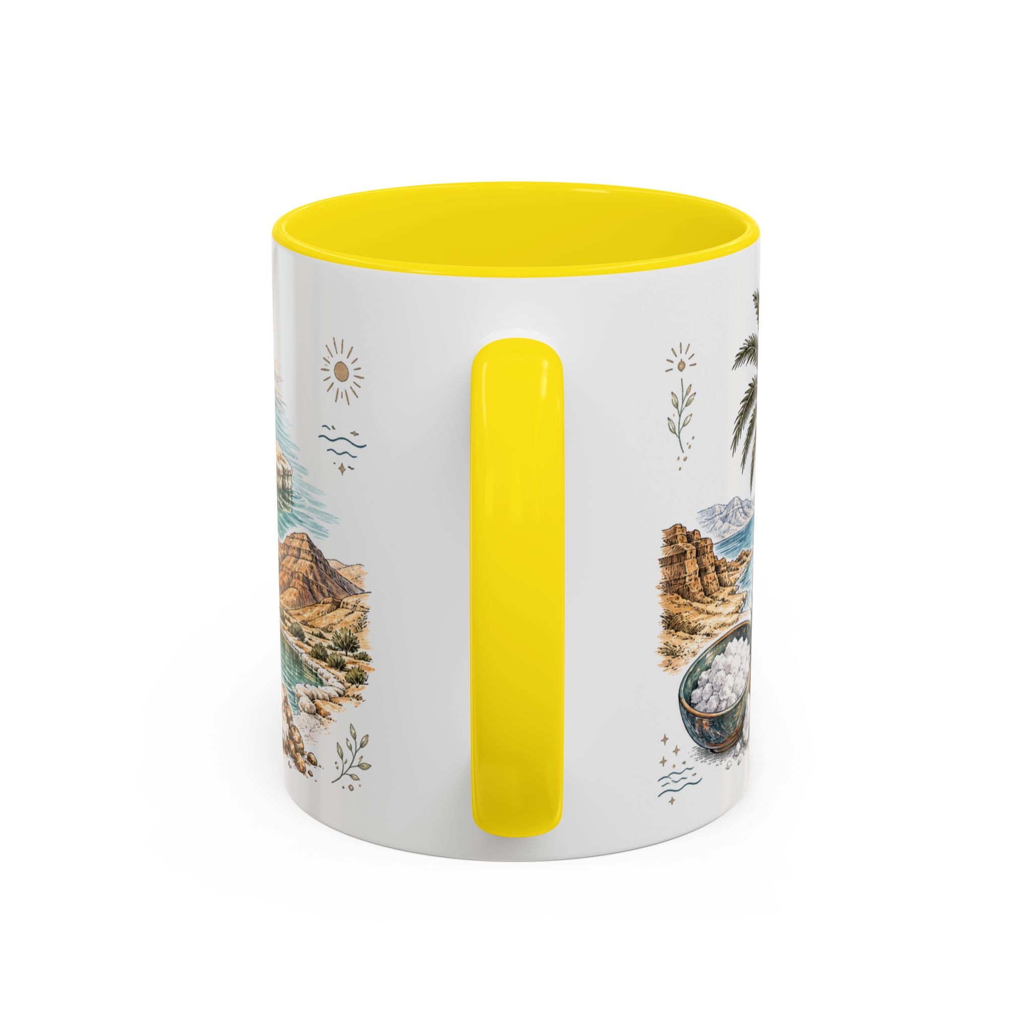 Dead Sea Mug, Jordan Travel Souvenir, Bucket List Gift, Accent Ceramic Coffee Mug 11oz 15oz