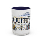 Quito Coffee Mug | Ecuador Travel Souvenir | Vintage Illustrated City Gift | 11 oz 15 oz Accent Mug