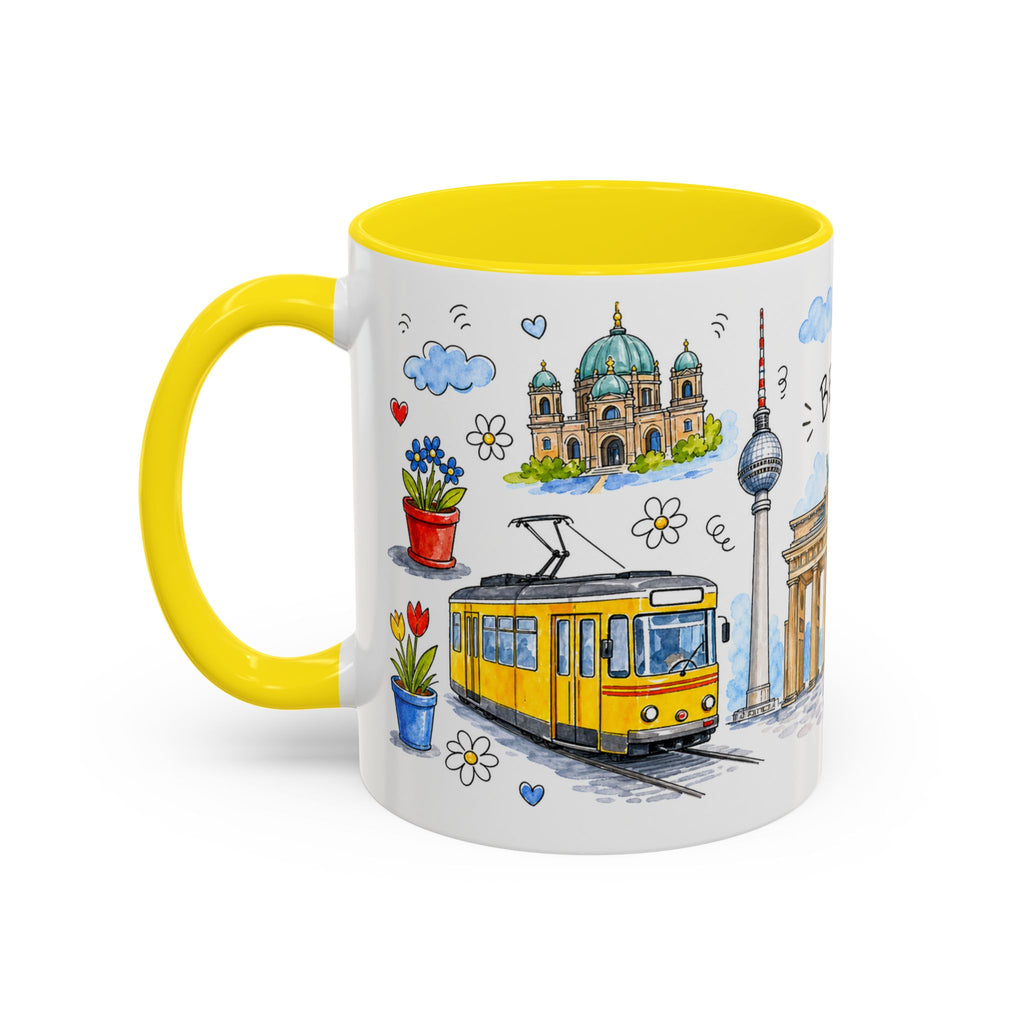 Berlin Travel Mug | European City Souvenir Accent Coffee Mug | 11oz 15oz Ceramic Cup