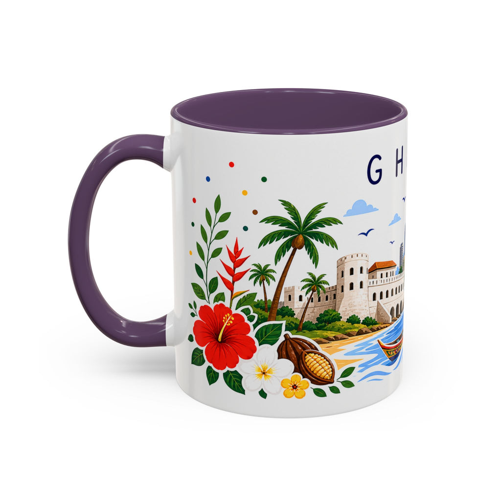 Ghana Coffee Mug | Travel Souvenir Accent Mug | Place Gift Ceramic Cup 11oz 15oz