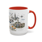 San Francisco Coffee Mug | California Souvenir Travel Gift | Accent Color Ceramic 11oz 15oz