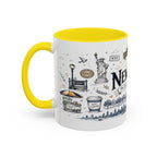 New York City Coffee Mug | New York Souvenir Travel Gift | Accent Color Ceramic 11oz 15oz