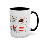 Vienna Coffee Mug | Postage Stamp Collage Mug | Travel Souvenir Accent Cup 11oz 15oz