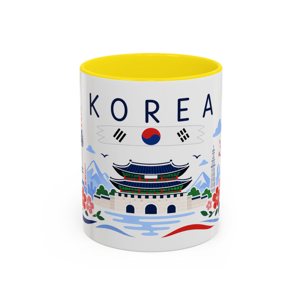 South Korea Coffee Mug | Travel Souvenir Accent Mug | Country Gift Ceramic Cup 11oz 15oz