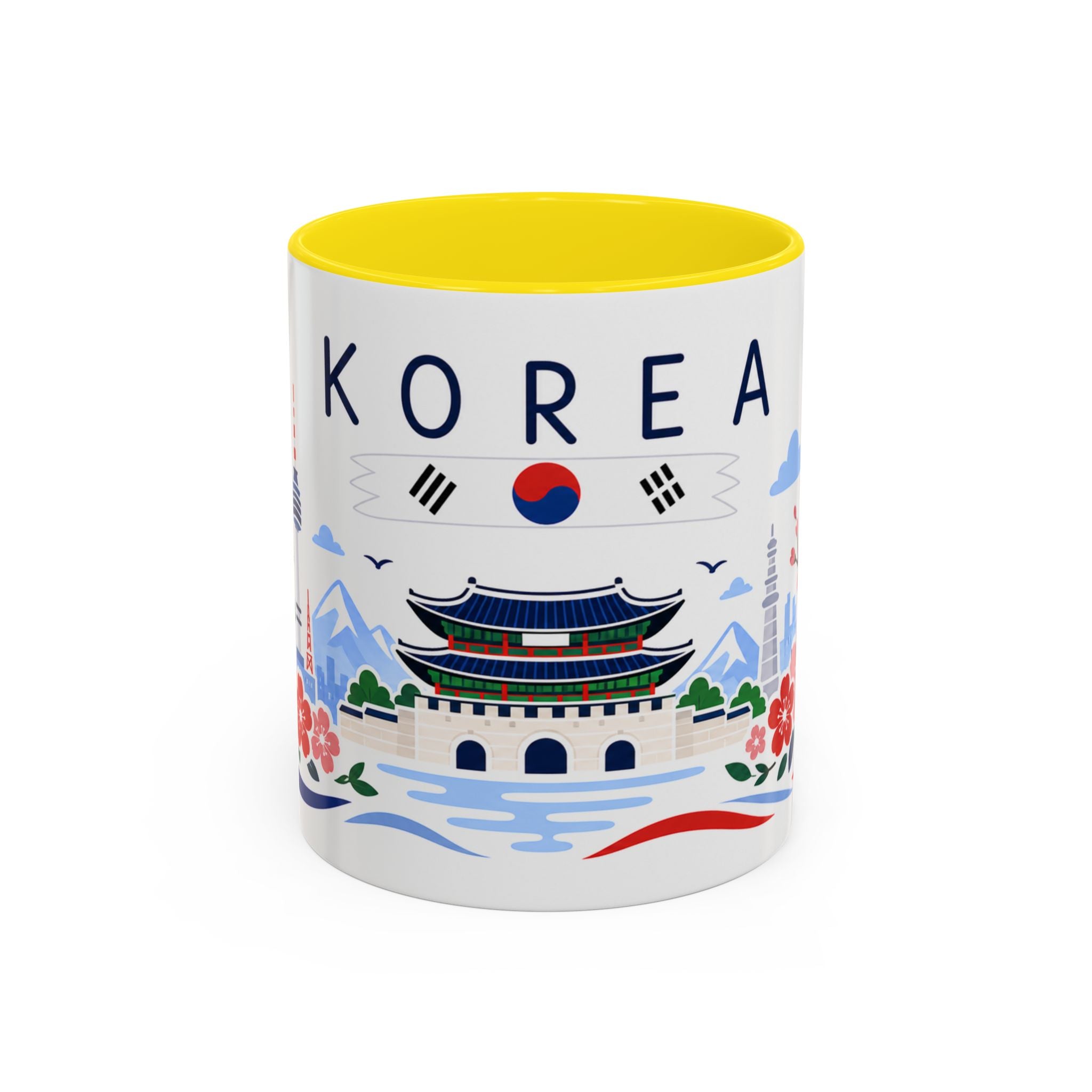South Korea Coffee Mug | Travel Souvenir Accent Mug | Country Gift Ceramic Cup 11oz 15oz