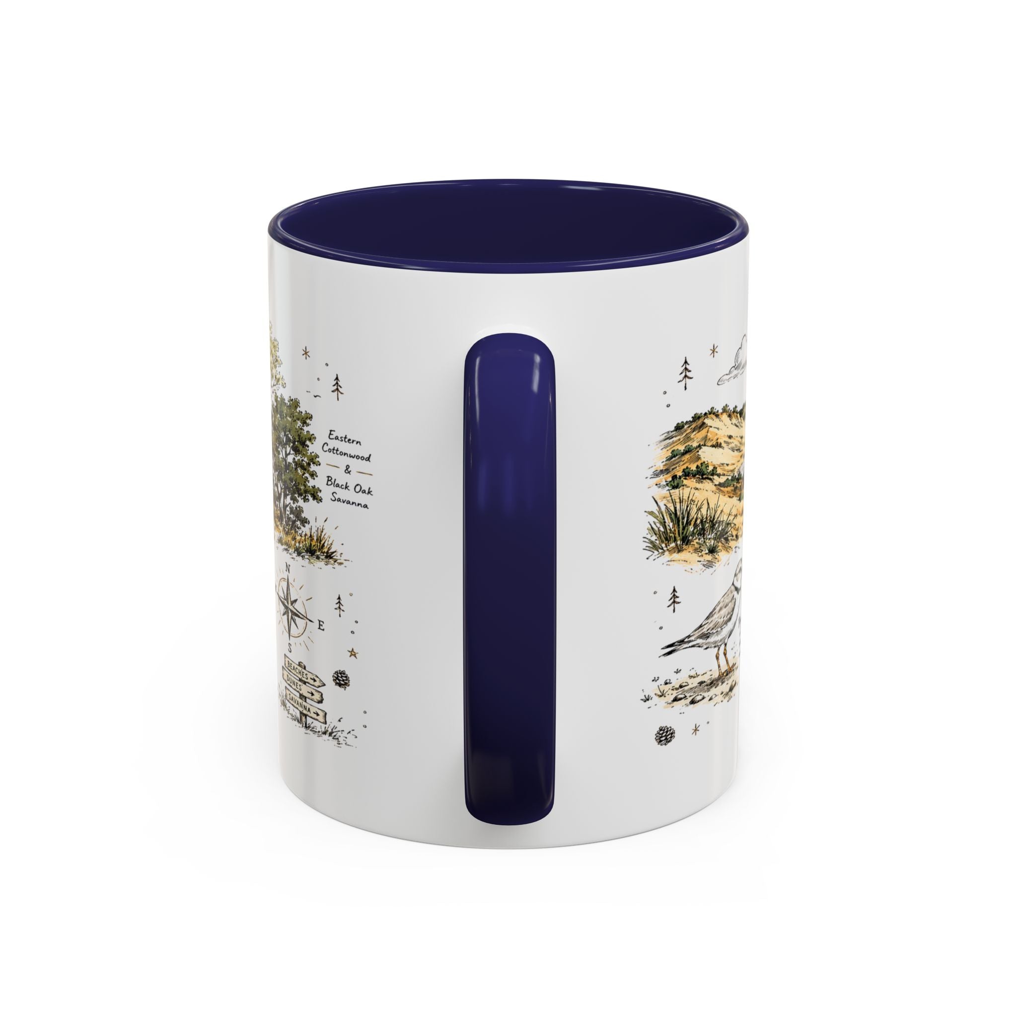 Indiana Dunes National Park Coffee Mug | Indiana Lake Michigan Beach Gift | Accent Color Ceramic 11oz 15oz
