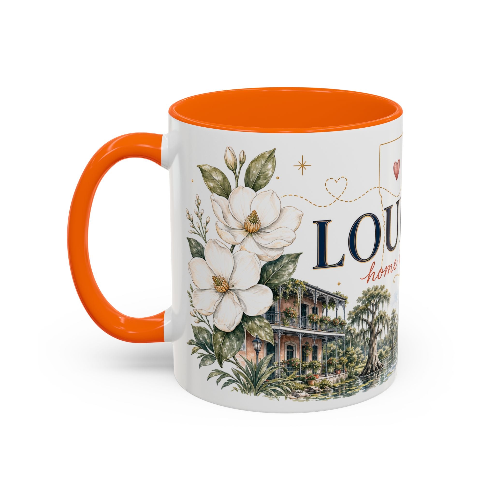 Louisiana Home State Mug | Moving Away Gift | Long Distance Friendship Coffee Cup | 11oz 15oz Accent Mug