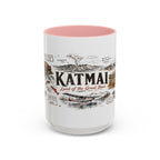 Katmai National Park Coffee Mug | Alaska Bear Watching Wildlife Gift | Accent Color Ceramic 11oz 15oz