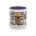 Innsbruck Illustrated Travel Mug | City Souvenir Accent Coffee Mug | 11oz 15oz Ceramic Cup