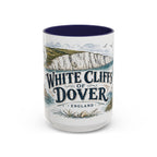 White Cliffs of Dover Mug, England Travel Souvenir, Bucket List Gift, Accent Ceramic Coffee Mug 11oz 15oz