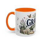 Grandma's Garden Of Love Coffee Mug | Gift From Grandkids | Accent Color Ceramic 11oz 15oz