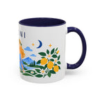 Gemini Zodiac Coffee Mug | Twins and Floral Design | Astrology Birthday Gift | 11 oz 15 oz Ceramic Accent Mug