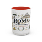 Rome Coffee Mug | Italy Souvenir Travel Gift | Accent Color Ceramic 11oz 15oz