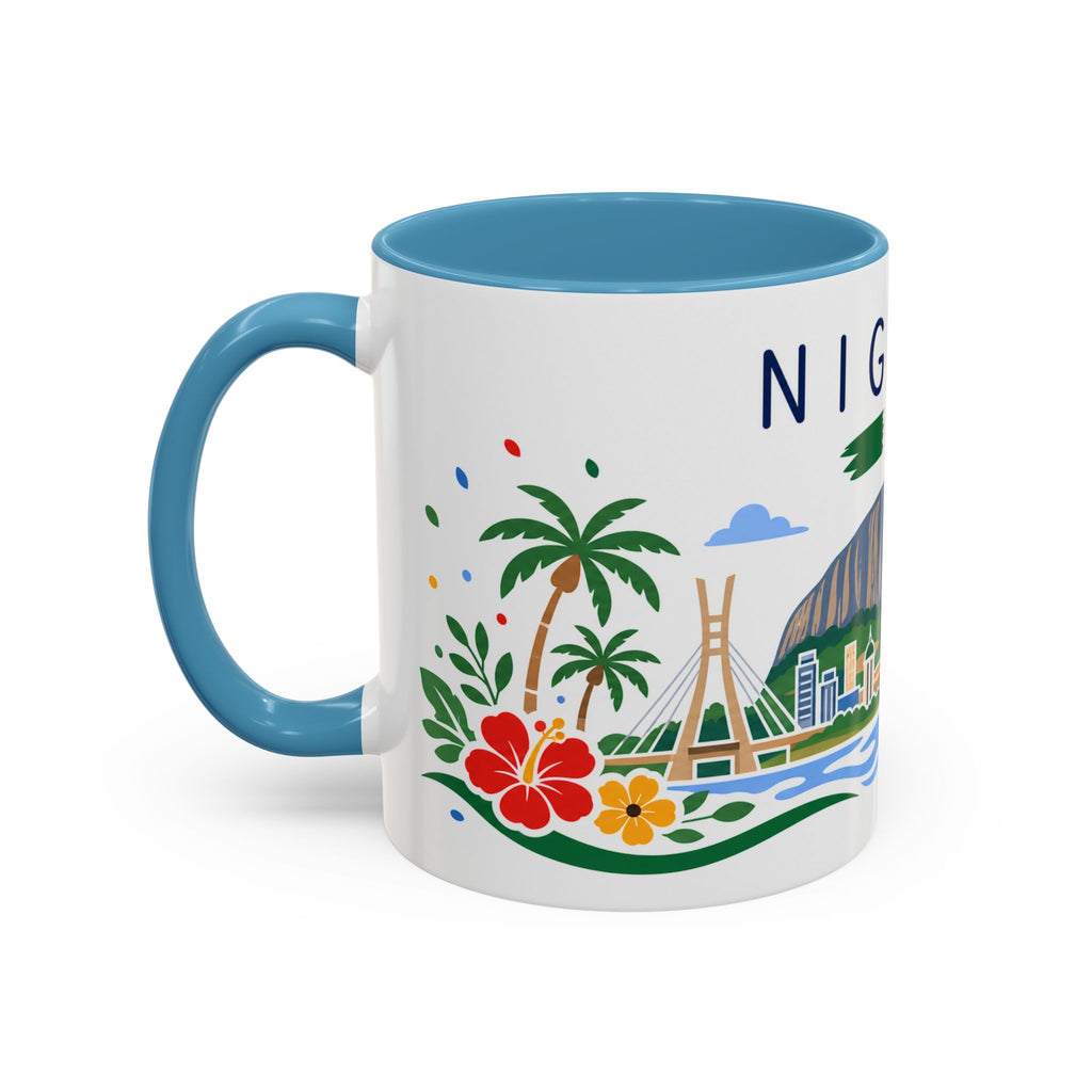 Nigeria Coffee Mug | Travel Souvenir Accent Mug | Country Gift Ceramic Cup 11oz 15oz