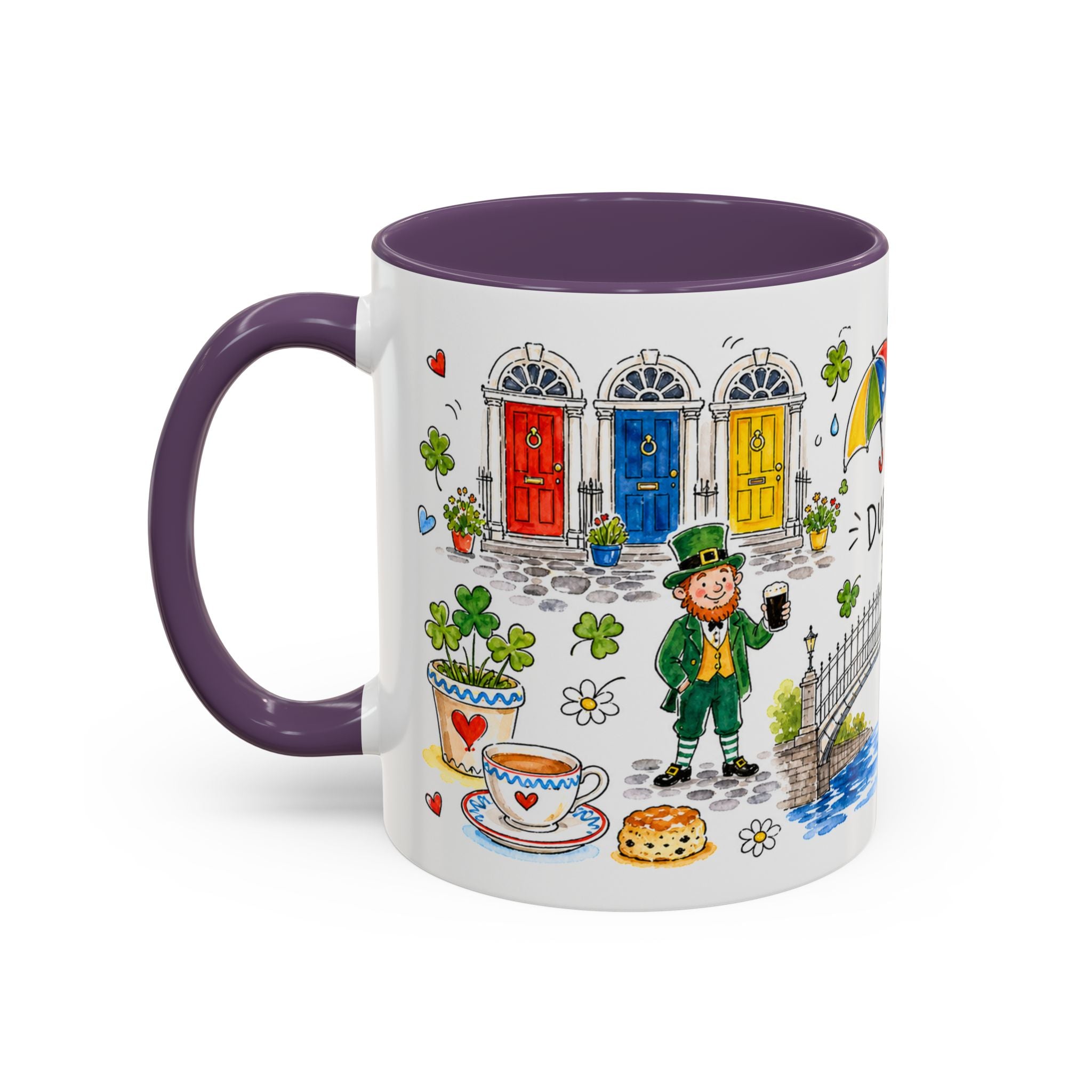 Dublin Travel Mug | European City Souvenir Accent Coffee Mug | 11oz 15oz Ceramic Cup