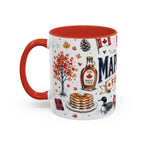 Maple Leaf Forever Coffee Mug | Canadian Pride Gift | Accent Color Ceramic 11oz 15oz