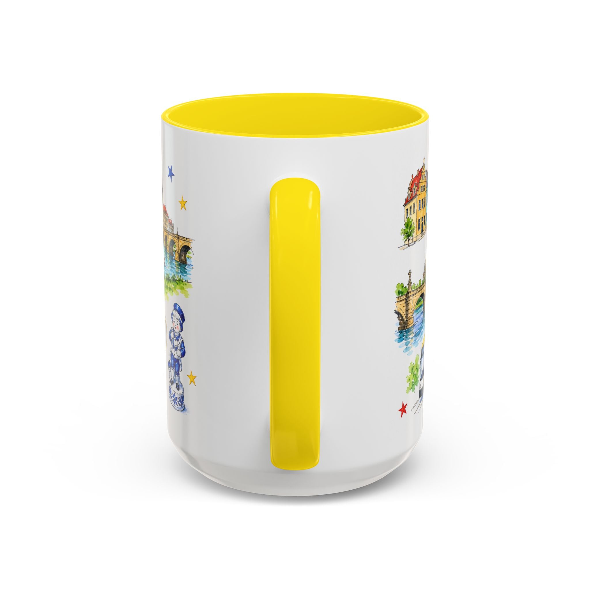 Dresden Illustrated Travel Mug | City Souvenir Accent Coffee Mug | 11oz 15oz Ceramic Cup