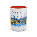 Azerbaijan Coffee Mug | Travel Souvenir Accent Mug | Place Gift Ceramic Cup 11oz 15oz