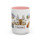 Tucson Illustrated Travel Mug | City Souvenir Accent Coffee Mug | 11oz 15oz Ceramic Cup